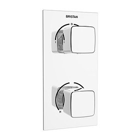 Bristan - Cobalt Thermostatic Recessed Dual Control Shower Valve with Integral Diverter - COB-SHCDIV