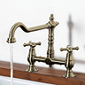 Bristan - Colonial Bridge Kitchen Sink Mixer - Antique Bronze - K-BRSNK-ABRZ  Profile Large Image
