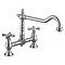 Bristan - Colonial Bridge Kitchen Sink Mixer - Brushed Nickel - K-BRSNK-BN Large Image