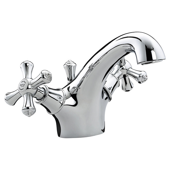 Bristan - Colonial Mono Basin Mixer w/ Pop Up Waste - Chrome Plated - K-BAS-C Large Image
