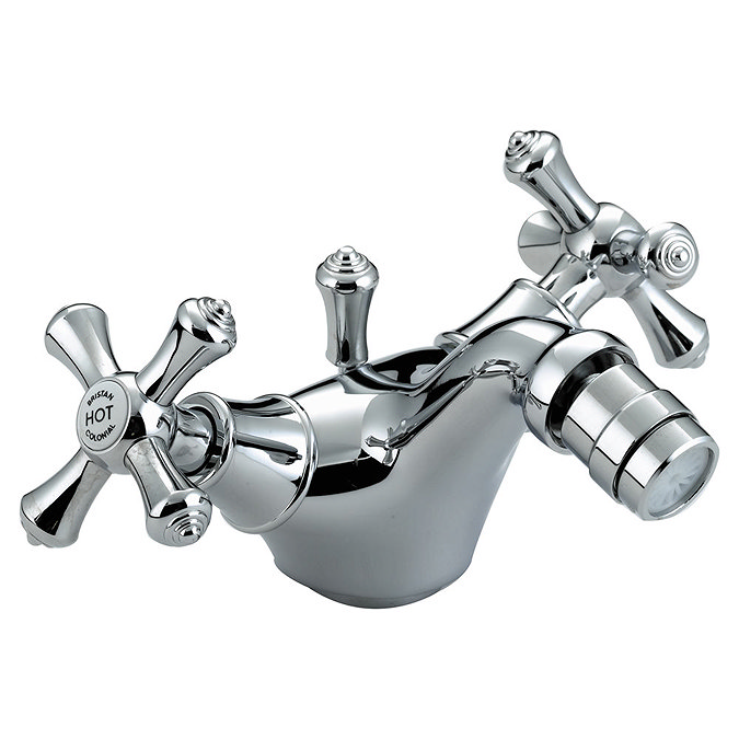 Bristan - Colonial Mono Bidet Mixer w/ Pop Up Waste - Chrome Plated - K-BID-C Large Image