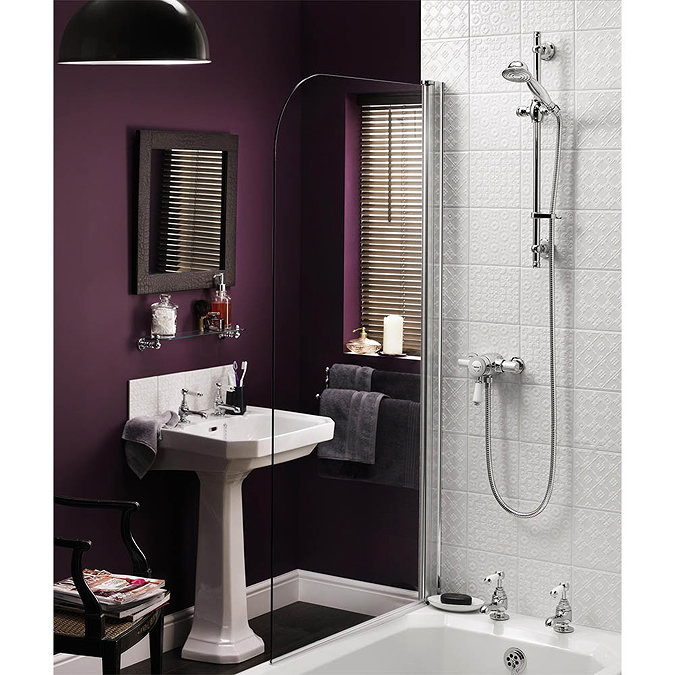 Bristan Colonial2 Thermostatic Surface Mounted Shower Valve + Adjustable Riser Profile Large Image