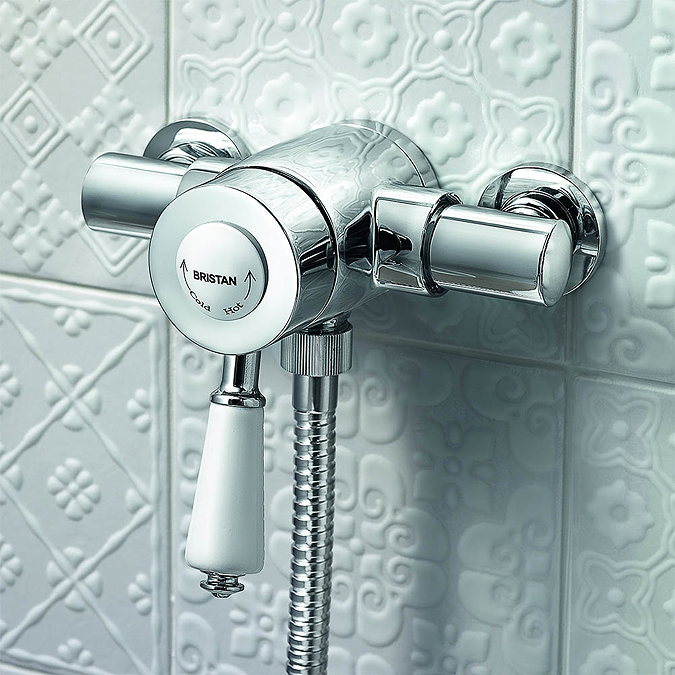 Bristan Colonial2 Thermostatic Surface Mounted Shower Valve + Adjustable Riser  Feature Large Image