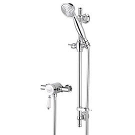 Bristan - Colonial2 Thermostatic Surface Mounted Shower Valve w/ Adjustable Riser Medium Image