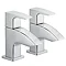 Bristan Curvare Contemporary Basin Taps - Chrome - CV-1/2-C Large Image