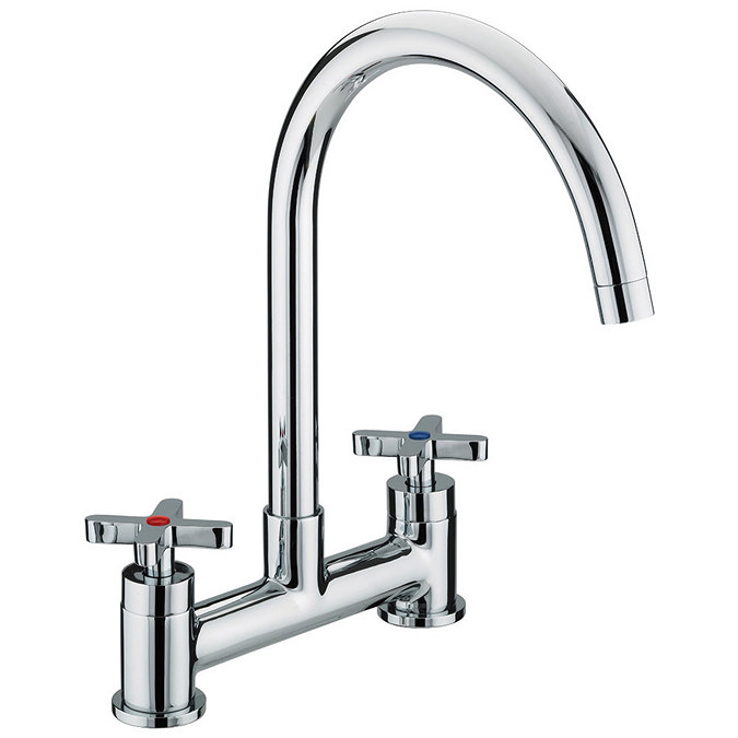 Bristan - Design Utility Crosshead Deck Kitchen Sink Mixer - DUX-DSM-C Large Image