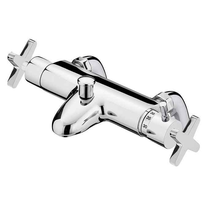 Bristan - Design Utility Crosshead Thermostatic Bath Shower Mixer - Chrome - DUX-THBSM-C Large Image