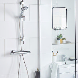 Bristan Design Utility Lever Bar Mixer with Adjustable Riser Kit & Fast Fit Wall Fixings Large Image