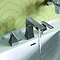 Bristan - Ebony 3 Hole Basin Mixer with Clicker Waste - Chrome - EBY-3HBAS-C Feature Large Image