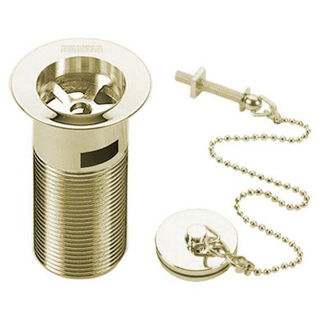Bristan - Economy Basin Waste with Brass Plug - Gold - W-BSN3-G Large Image