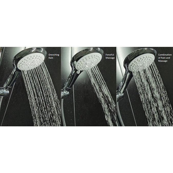 Bristan EVO Large Multi Function Rub Clean Handset - Chrome - EVC-HAND04-C Feature Large Image