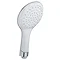 Bristan - EVO Large Single Function Rub Clean Handset - Chrome/White - EVC-HAND03-WC Large Image