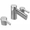 Bristan Flute 3 Hole Basin Mixer with Clicker Waste Standard Large Image