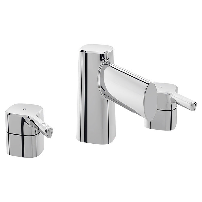 Bristan Flute 3 Hole Basin Mixer with Clicker Waste Large Image