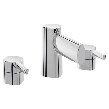 Bristan Flute 3 Hole Basin Mixer with Clicker Waste Profile Large Image