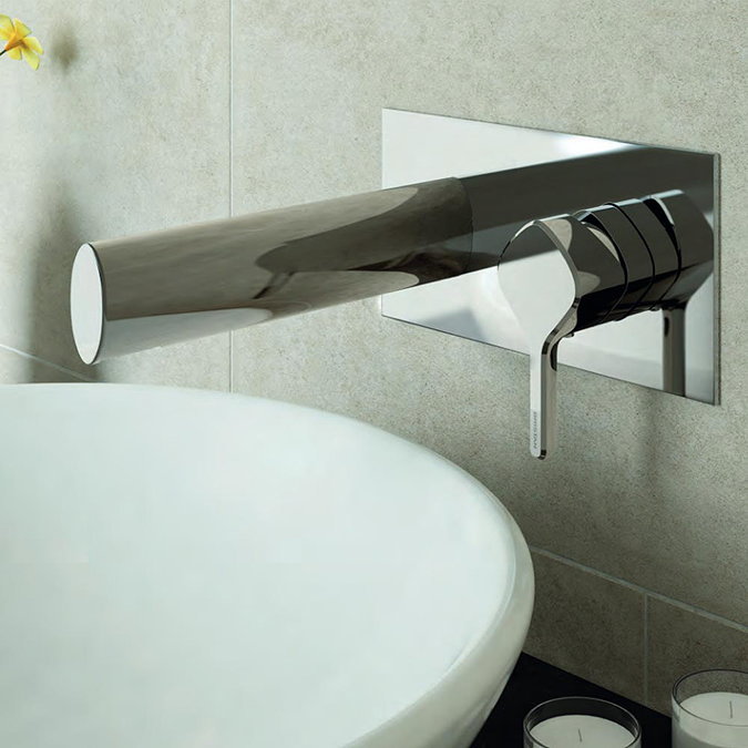 Bristan Flute Wall Mounted Basin Mixer Standard Large Image