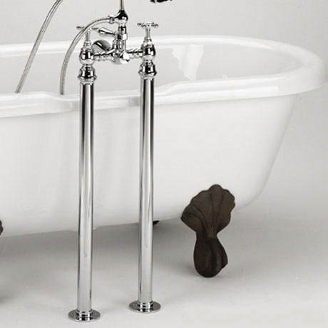 Bristan - Freestanding Bath Pipe Shrouds - Chrome - LEG-C Large Image