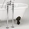 Bristan - Freestanding Bath Pipe Shrouds - Chrome - LEG-C Large Image