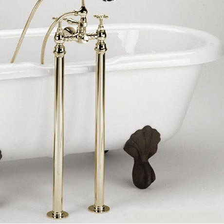 Bristan - Freestanding Bath Pipe Shrouds - Gold - LEG-G Large Image