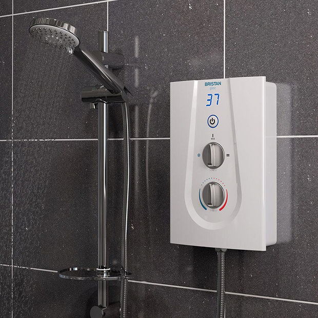 Bristan Glee 9.5KW Electric Shower White - GLE395W at Victorian Plumbing UK