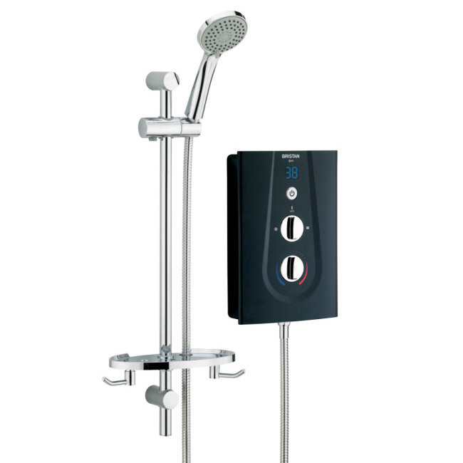 DELBristan - Glee 8.5KW Electric Shower - Black - GLE85B Large Image