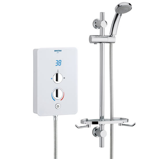 Bristan - Glee Electric Shower - White - Available in 8.5, 9.5 or 10.5KW Large Image
