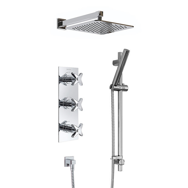 Bristan Glorious Fixed Head and Adjustable Riser Shower Pack
