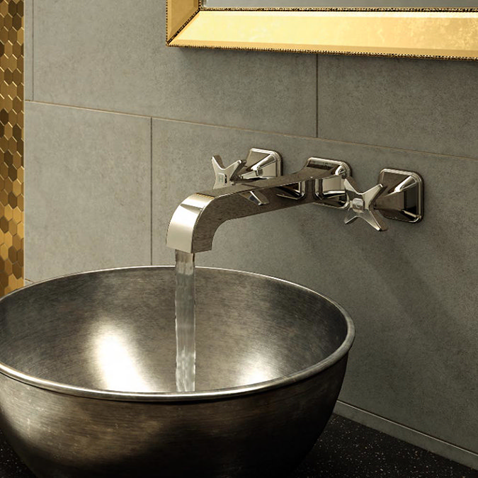 Bristan Glorious Wall Mounted Basin Mixer In Bathroom Large Image