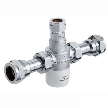 Bristan - Gummers 15mm Thermostatic Mixing Valve with 22mm Compression Inlets - MT503CP-22 Large Ima