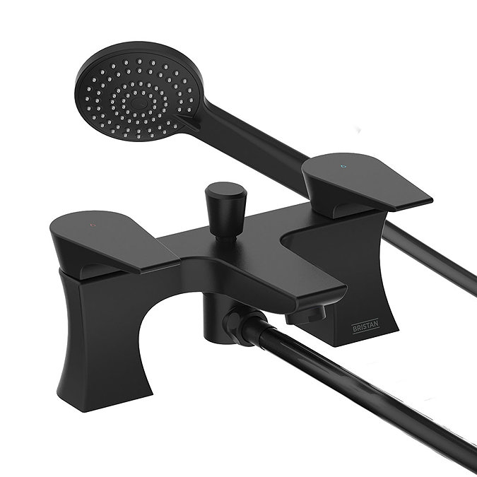 Bristan Hourglass Black Bath Shower Mixer Large Image