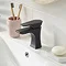 Bristan Hourglass Black Mono Basin Mixer with Clicker Waste  Standard Large Image