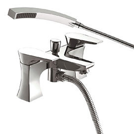 Bristan - Hourglass Contemporary Bath Shower Mixer - Chrome - HOU-BSM-C Medium Image