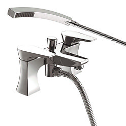 Bristan - Hourglass Contemporary Bath Shower Mixer - Chrome - HOU-BSM-C Large Image