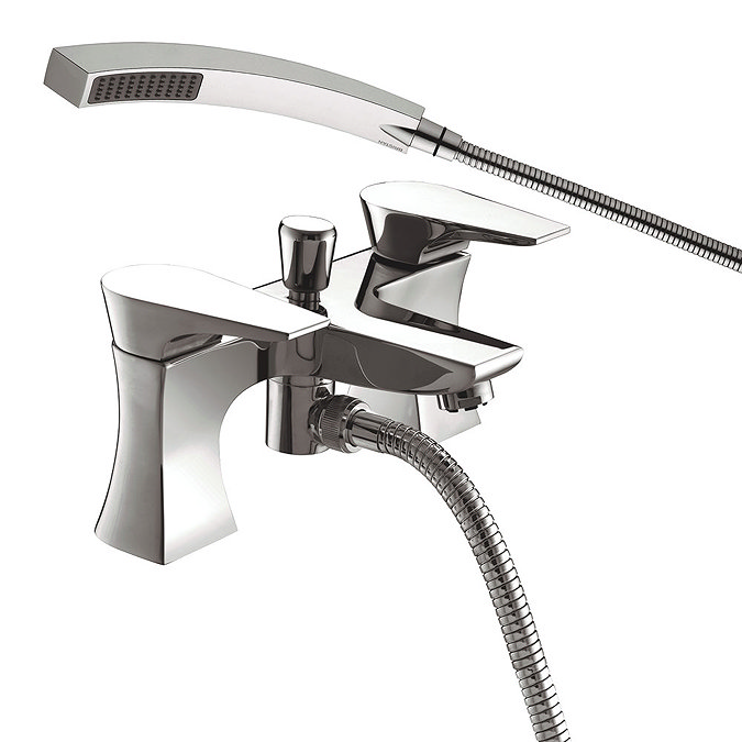 Bristan - Hourglass Contemporary Bath Shower Mixer - Chrome - HOU-BSM-C Large Image