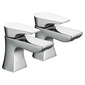 Bristan - Hourglass Contemporary Basin Taps - Chrome - HOU-1/2-C Large Image