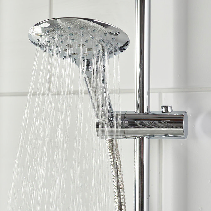 Bristan Hourglass Shower Pack with Adjustable Riser Kit In Bathroom Large Image