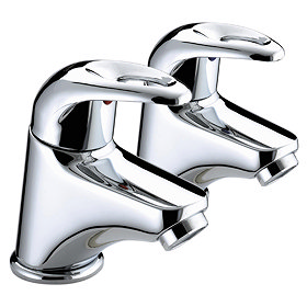 Bristan Java Contemporary Basin Pillar Taps - Chrome - J-1/2-C Large Image