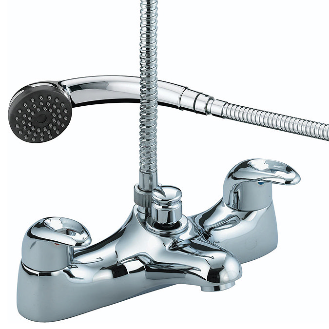 Bristan Java Contemporary Deck Mounted Bath Shower Mixer - Chrome - J-BSM-C Large Image