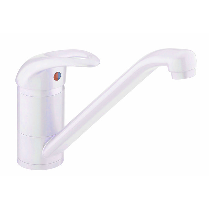 Bristan - Java Single Flow Monobloc Kitchen Sink Mixer - White - J-SFSNK-WHT Large Image