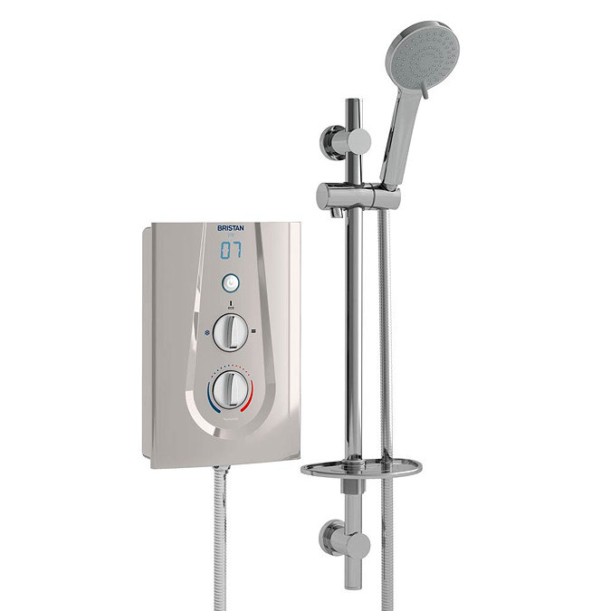 Bristan Joy ThermoSafe 8.5KW Electric Shower Metallic Silver Large Image