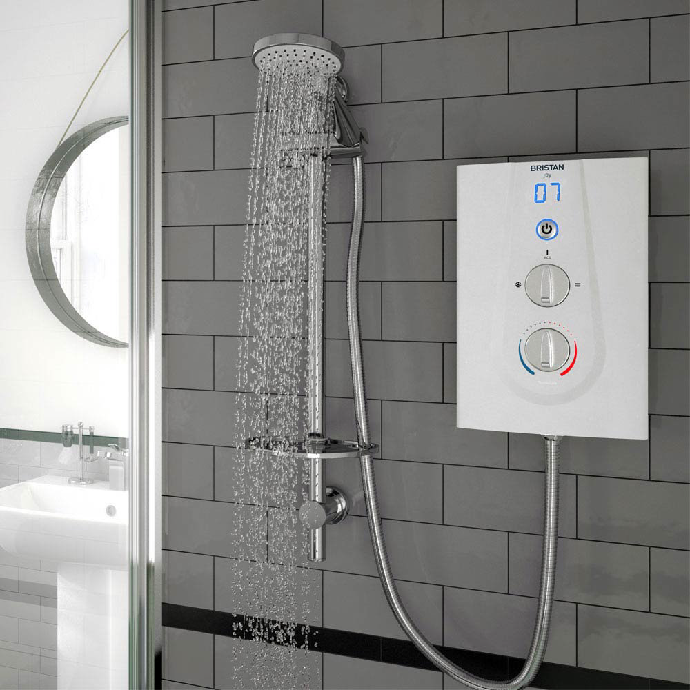 Bristan Joy ThermoSafe 9.5KW Electric Shower White at Victorian Plumbing UK