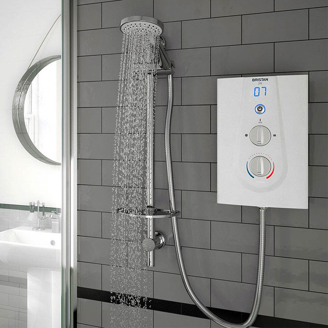 Bristan Joy ThermoSafe 9.5KW Electric Shower White  Profile Large Image