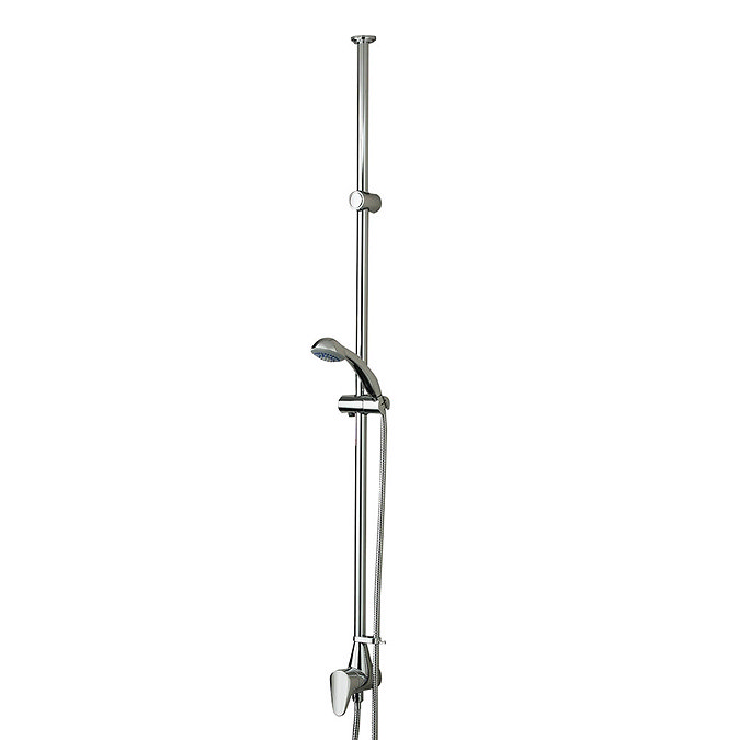 Bristan Jute Mini Twinline Thermostatic Shower Valve + Adjustable Riser (ceiling fed)  Profile Large Image