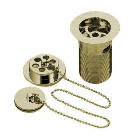 Bristan - Luxury Bath Waste with Brass Plug - Gold - W-BTH6-G Large Image