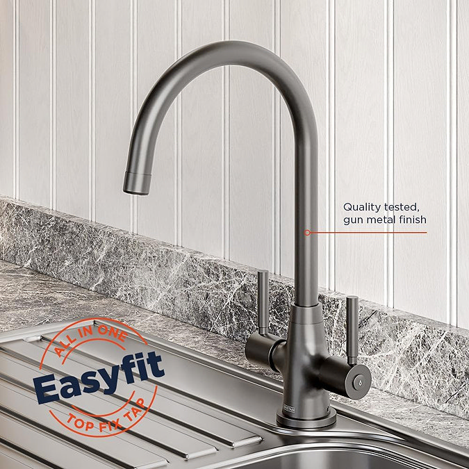 Bristan Monza Easyfit Kitchen Sink Mixer - Gun Metal Grey
