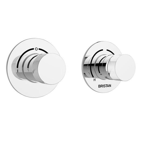 Bristan - Orb Thermostatic Recessed Dual Control Shower Valve with Integral Two Outlet Diverter - OR
