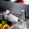 Bristan - Pear Monobloc Kitchen Sink Mixer with Pull Out Spray - PEA-PULLSNK-C  Profile Large Image