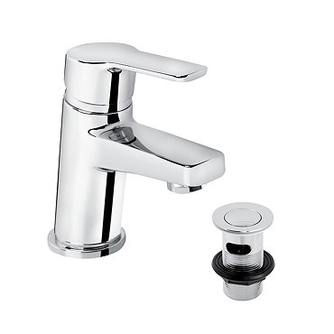 Bristan - Pisa Basin Mixer With Clicker Waste - Chrome - PS2-BAS-C  Profile Large Image
