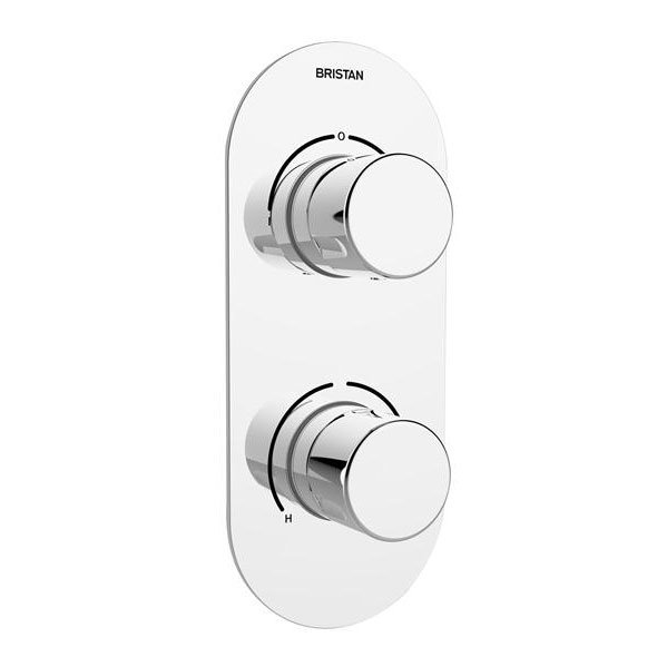 Bristan - Pivot Thermostatic Recessed Dual Control Shower Valve with Integral Two Outlet Diverter La