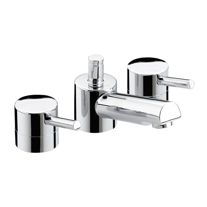 Bristan - Prism Contemporary 3 Hole Basin Mixer w/ Pop-up Waste - Chrome - PM-3HBAS-C Large Image